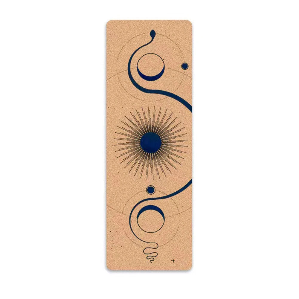 Tapis de yoga en liège imprimé écologique anti-dérapant de haute qualité, taille 1830x660x5mm