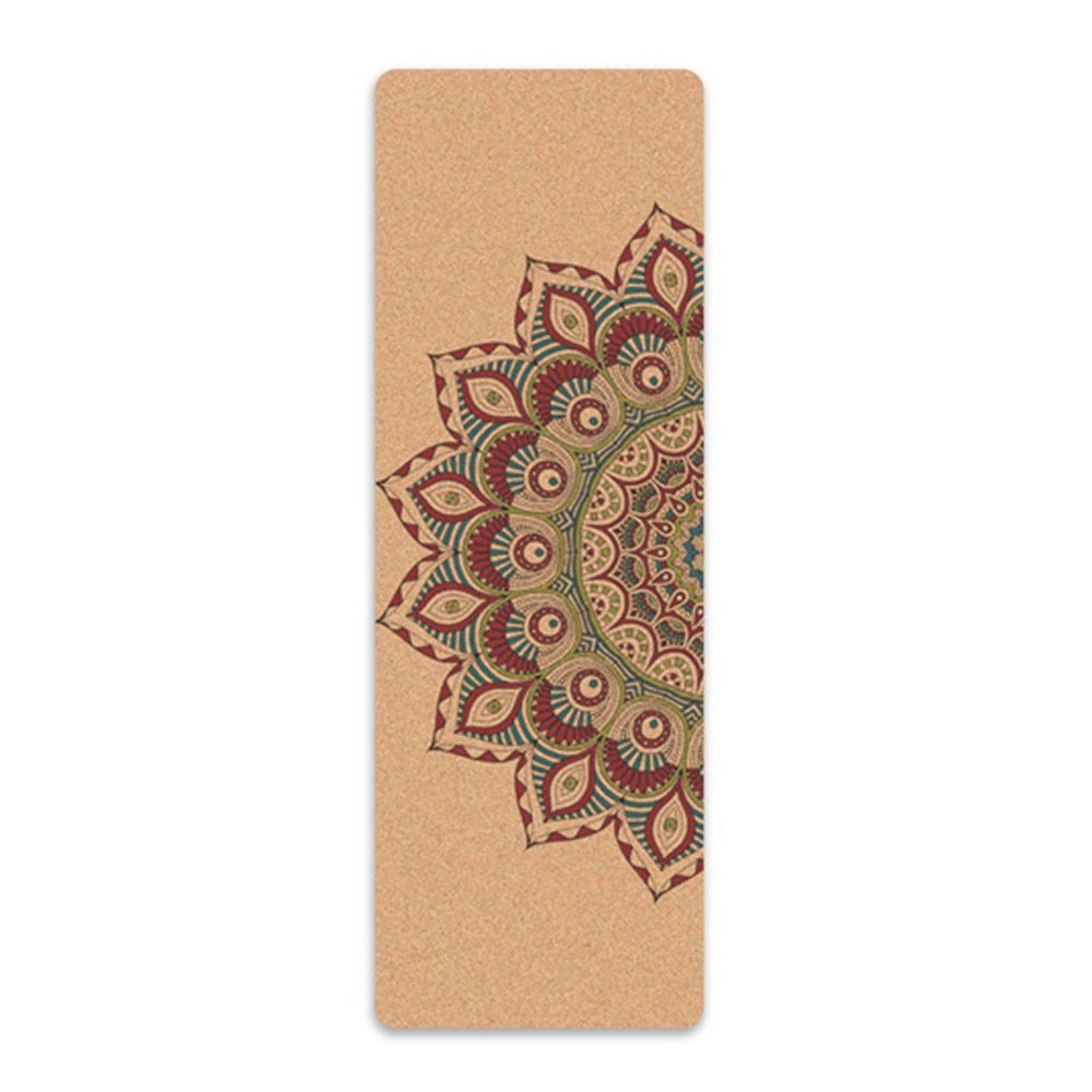 Tapis de yoga en liège imprimé écologique anti-dérapant de haute qualité, taille 1830x660x5mm